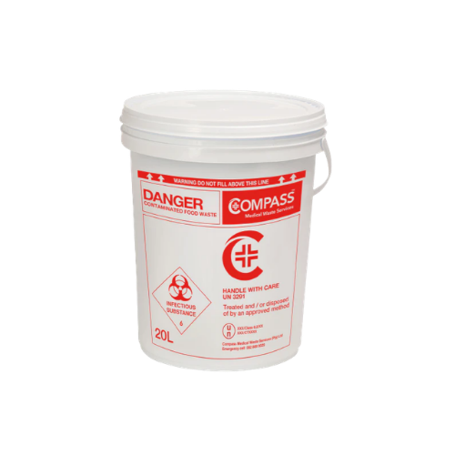 20L food waste container with disposal service for regulated business waste