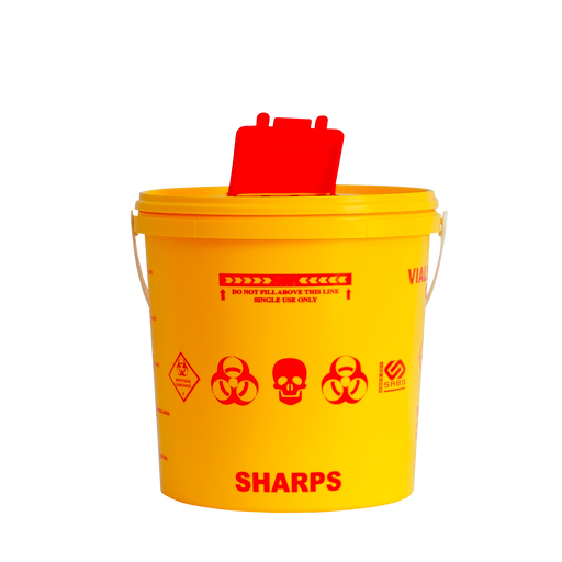 MNE Waste 10L Sharps Bin for Safe and Easy Sharps Disposal