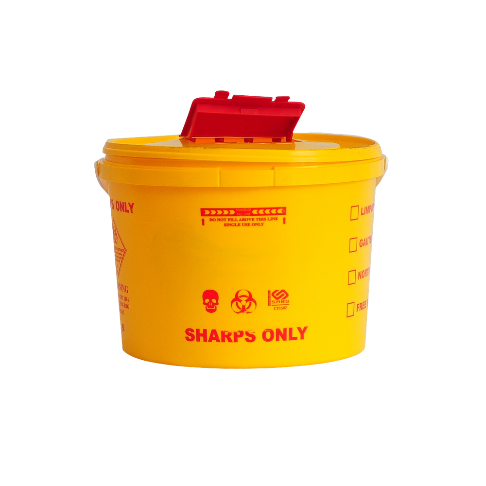 2.5L Sharps Container with Medical Waste Disposal for Safe Handling