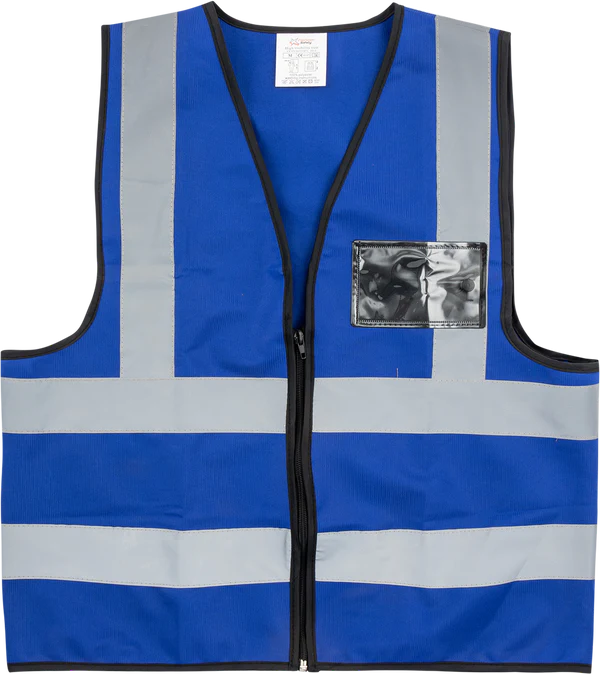 Blue Hi Viz Reflective Vest — MNE Waste Management