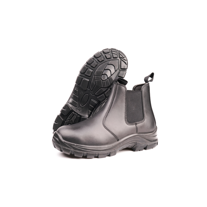 Black chelsea safety boots hot sale