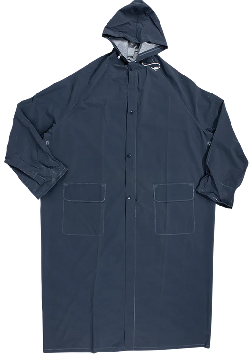 Rain Coat Rubberised - Navy