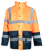 Viz Well Two Tone Parka Jacket - Orange Navy - MNE Waste Management